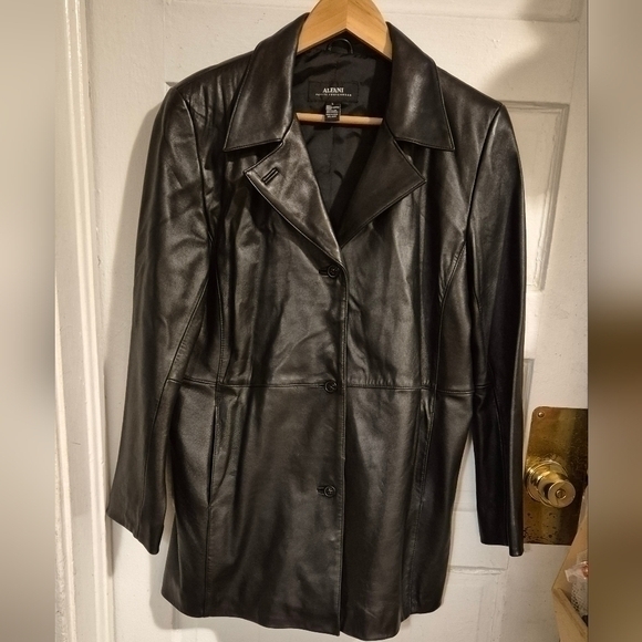 Alfani Petite Genuine Leather Jacket Size L - Picture 1 of 3